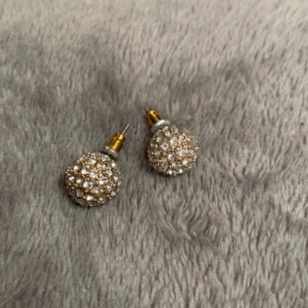 J.Crew Pave Ball Stud Earrings